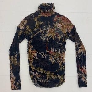 ETRO mesh long sleeve high neck